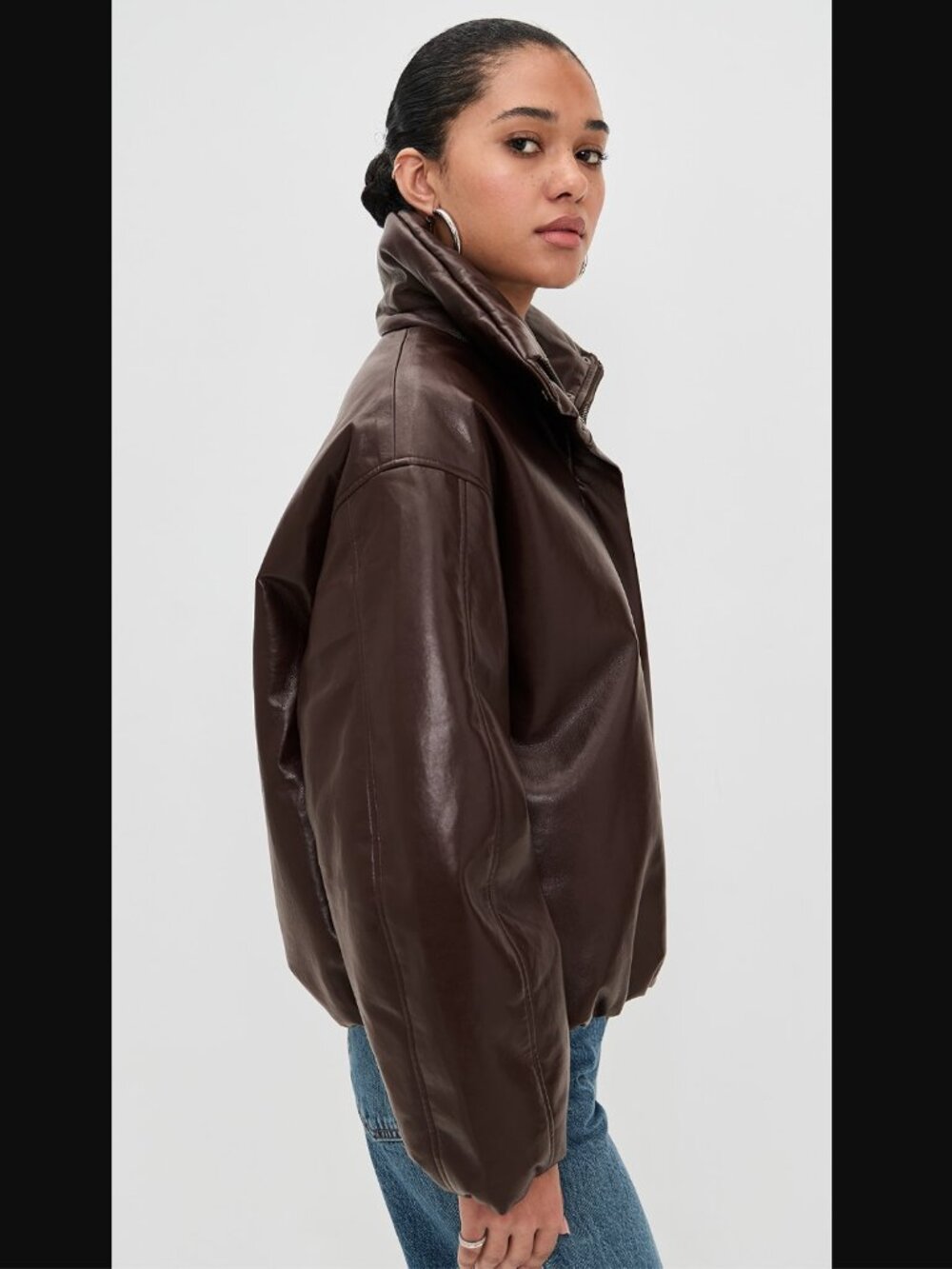 ANINE BING Cyrus Recycled Leather Jacket Size Small - Picture 4 of 6